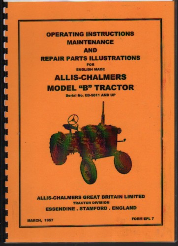 Allis chalmers model - model, "b"