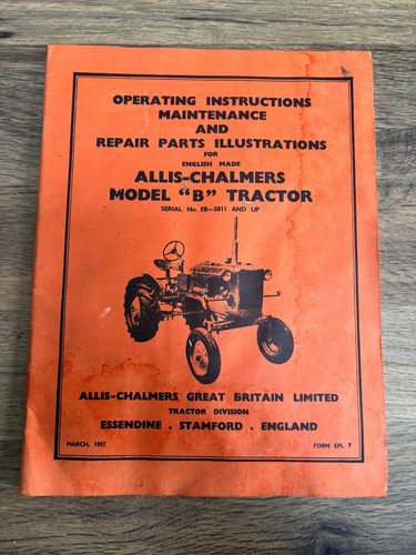 Allis chalmers model tractor - b,