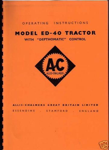 Allis chalmers 40 - allis-chalmers, "ed-40