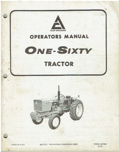 Allis chalmers one - allis, one-sixty