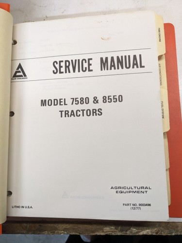 Allis chalmers service - service, repair