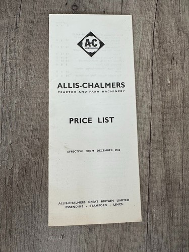 Vintage allis chalmers tractor - allis-chalmers,