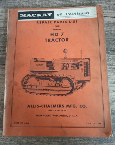 Allis chalmers hd7 tractor - hd7,